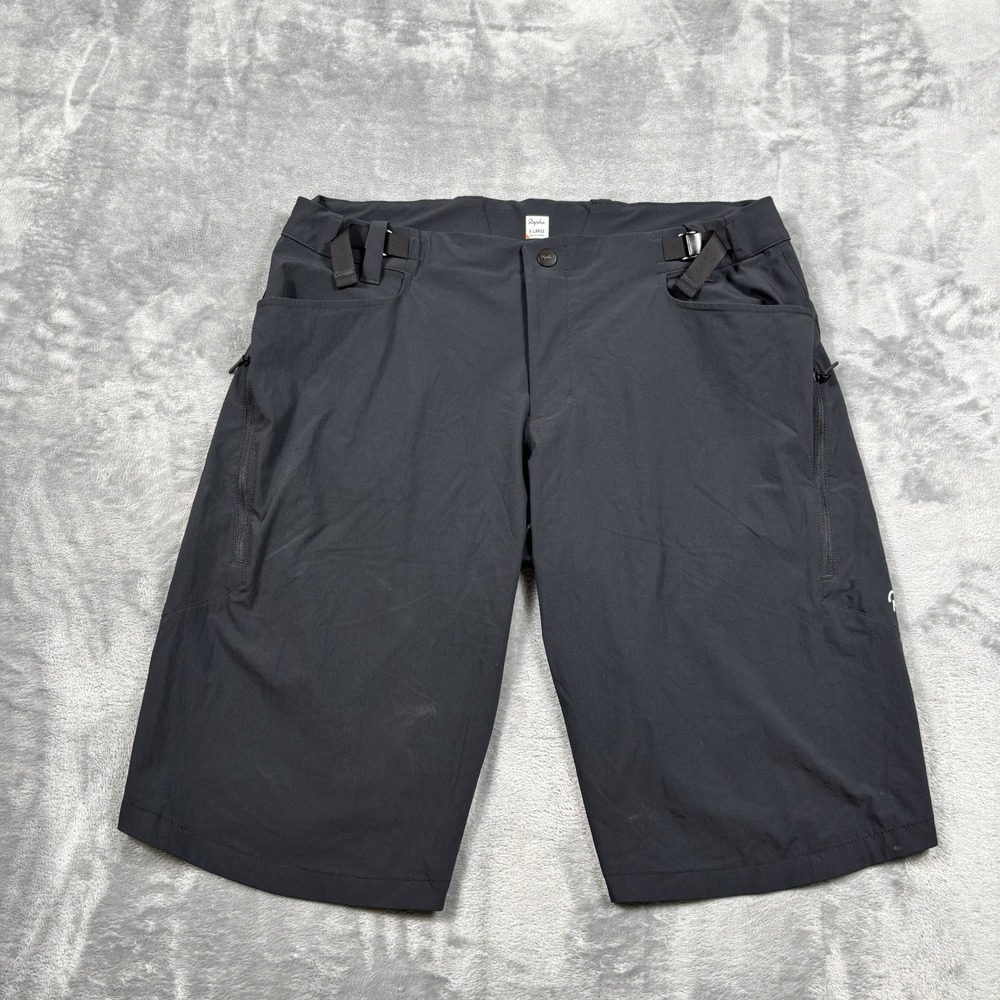 Rapha Trail Shorts Mens XL Black Cycling Nylon Blend Stretch SS-2246